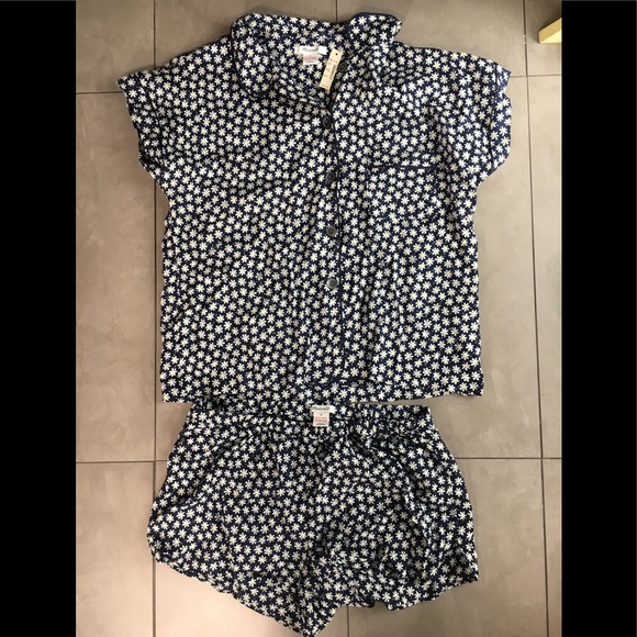 Madewell Other - Madewell Pajama Set size Medium NWT Navy w daisy